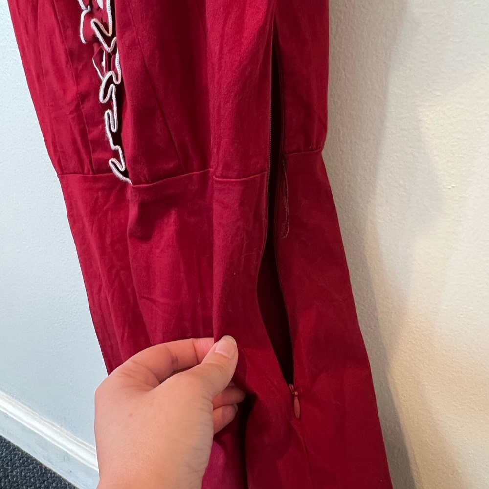 Vintage retro 50’s style dress, berry red, size Small Adult. - Picture 8 of 8